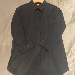 Uniqlo Navy Long Sleeve Button-Up Shirt – Size S
